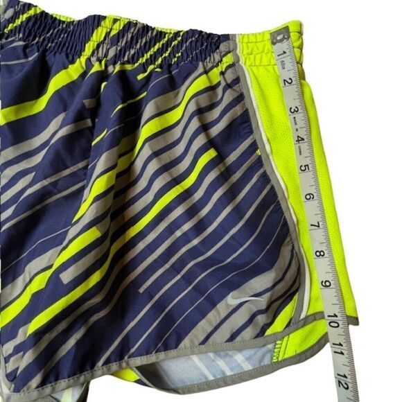 Nike Dri-Fit Women's Running Shorts Navy Blue, Gray, Lemon Lime Navy Lined Small - Picture 4 of 8